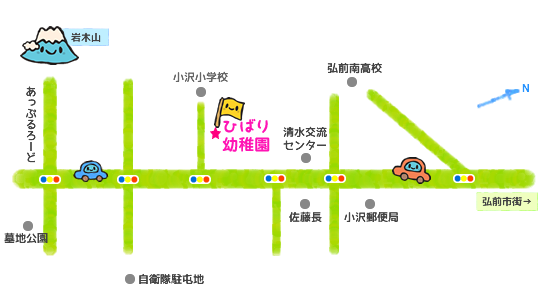 ひばり幼稚園 アクセスマップ